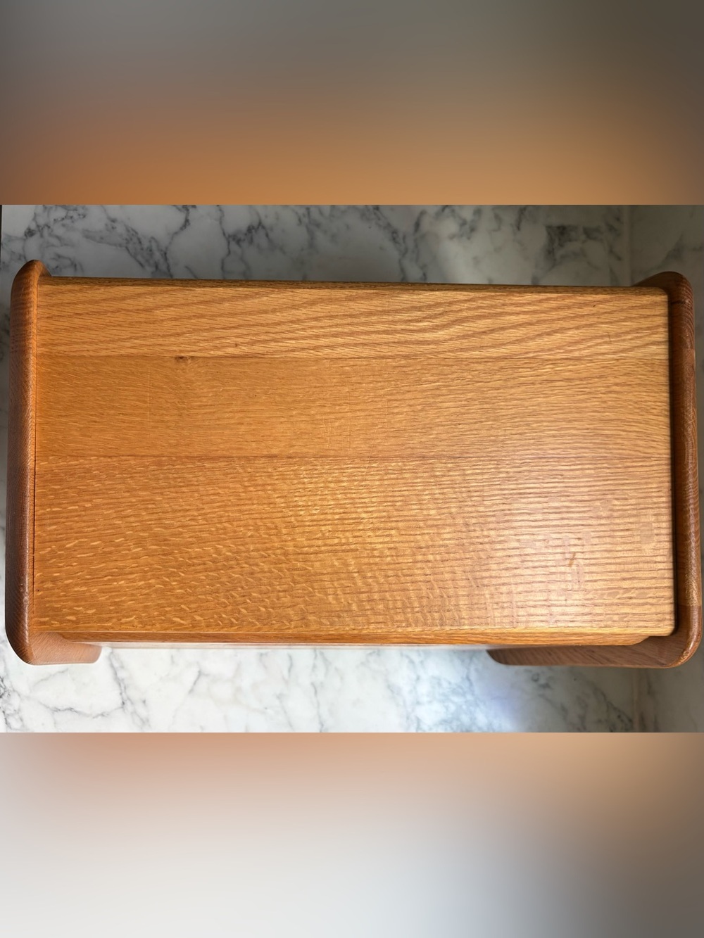 70's Cornwall Wooden Bread Box - Oak Finish - Picture 3 of 8